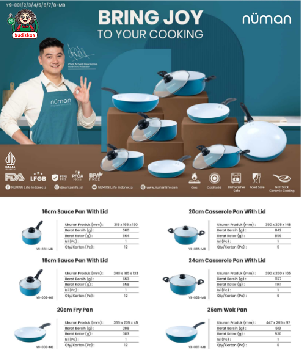 Sauce Pan With Lid (Blue)