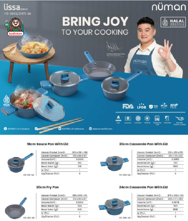 Sauce Pan With Lid (Blue Black)